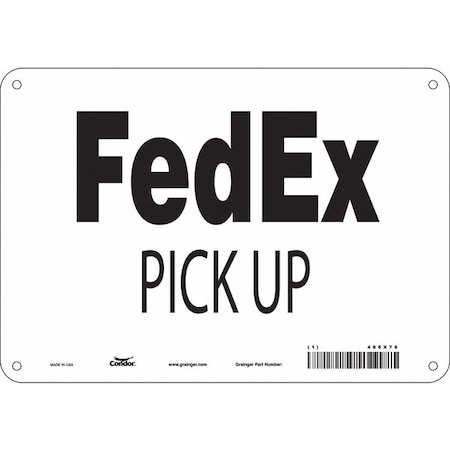 Condor Safety Sign, 7 in Height, 10 in Width, Aluminum, Vertical Rectangle, English, 486X76 486X76