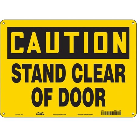 Condor Safety Sign, 10 in Height, 14 in Width, Aluminum, Horizontal Rectangle, English, 486X09 486X09
