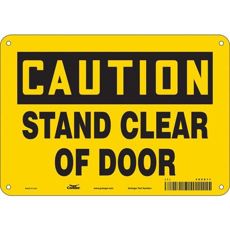 Condor Safety Sign, 7 in Height, 10 in Width, Polyethylene, Vertical Rectangle, English, 486X11 486X11