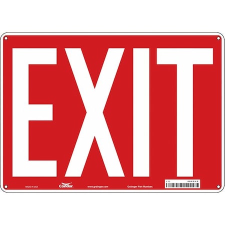 Condor Exit Sign, Plastic, 14" W, 10" H, Exit, Red 486X42