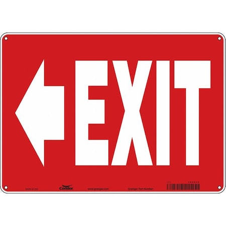 Condor Exit Sign, Aluminum, 14" W, 10" H, Exit, Red 486X46