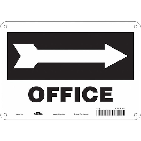 Condor OFFICE, 10 in W x 7 in H, Vertical Rectangle, Aluminum, 486Y08 486Y08