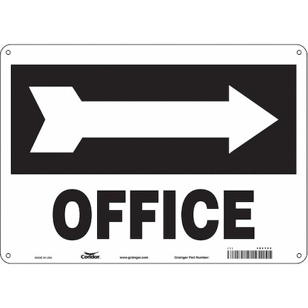 Condor OFFICE, 14 in W x 10 in H, Horizontal Rectangle, Aluminum, 486Y09 486Y09