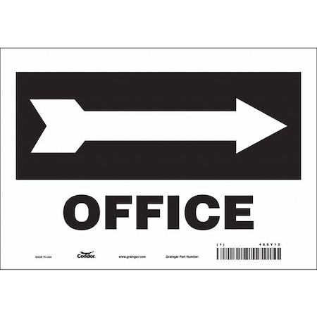 Condor OFFICE, 10 in W x 7 in H, Vertical Rectangle, Vinyl, 486Y12 486Y12