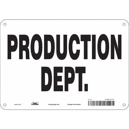 Condor PRODUCTION DEPT., 10 in W x 7 in H, Vertical Rectangle, Polyethylene, 486Y37 486Y37