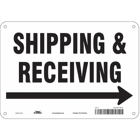 Condor SHIPPING & RECEIVING, 10 in W x 7 in H, Vertical Rectangle, Polyethylene, 486Y64 486Y64