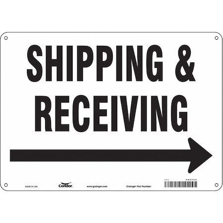 Condor SHIPPING & RECEIVING, 14 in W x 10 in H, Horizontal Rectangle, Polyethylene, 486Y65 486Y65