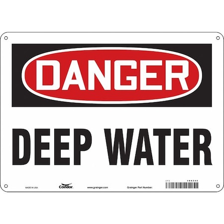 Condor Danger, Deep Water, 14 in W x 10 in H, Horizontal Rectangle, Aluminum, 486Z08 486Z08