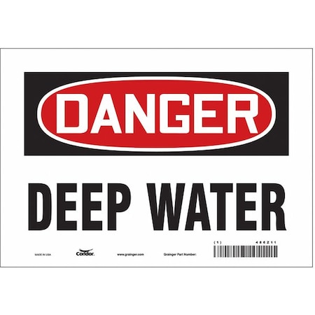 Condor Danger, Deep Water, 10 in W x 7 in H, Vertical Rectangle, Vinyl, 486Z11 486Z11