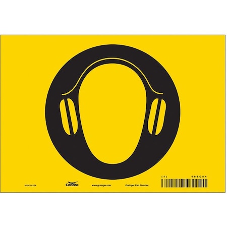 Condor Safety Sign, 7 in Height, 10 in Width, Vinyl, Vertical Rectangle, English, 486C84 486C84