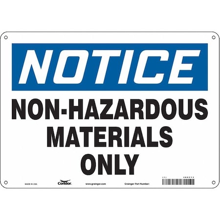 Condor Chemical Sign, 10 in H, 14 in W, Horizontal Rectangle, English, 486C13 486C13
