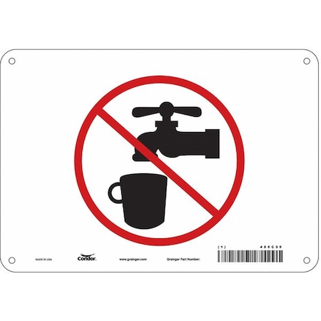 Condor (NON-POTABLE WATER SYMBOL), 10 in W x 7 in H, Vertical Rectangle, Polyethylene, 486C35 486C35