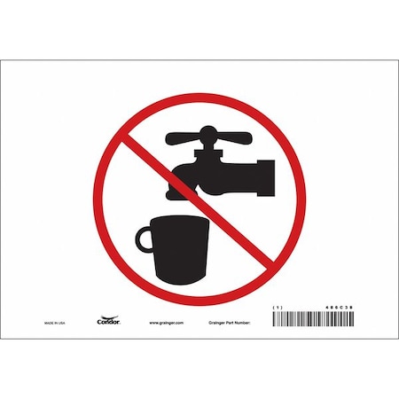 Condor (NON-POTABLE WATER SYMBOL), 10 in W x 7 in H, Vertical Rectangle, Vinyl, 486C38 486C38