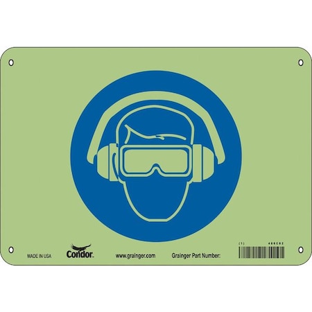 Condor Safety Sign, 7 in Height, 10 in Width, Polyethylene, Vertical Rectangle, English 486C62