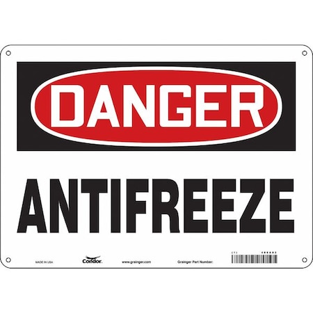 Condor Chemical Sign, 10 in H, 14 in W, Horizontal Rectangle, English, 486A82 486A82