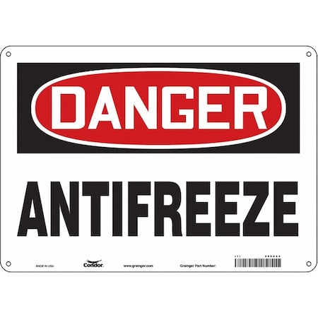 Condor Chemical Sign, 10 in H, 14 in W, Polyethylene, Horizontal Rectangle, English, 486A84 486A84