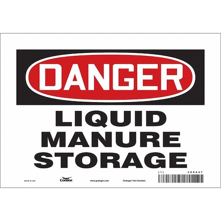 Condor Safety Sign, 7 in Height, 10 in Width, Vinyl, Vertical Rectangle, English, 486A97 486A97