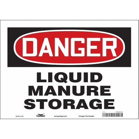 Condor Safety Sign, 10 in Height, 14 in Width, Vinyl, Horizontal Rectangle, English, 486A98 486A98