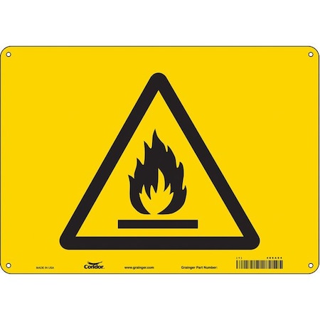 Condor Chemical Sign, 10 in H, 14 in W, Polyethylene, Horizontal Rectangle, English, 486A04 486A04