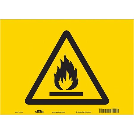 Condor Safety Sign, 10 in Height, 14 in Width, Vinyl, Horizontal Rectangle, English, 486A07 486A07