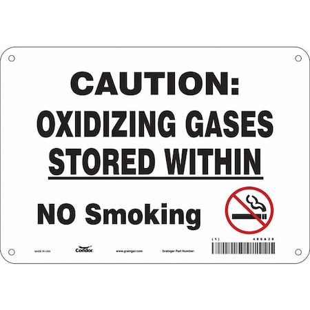 Condor Chemical Sign, 7" H, 10" W, Polyethylene, Vertical Rectangle, English, 486A28 486A28