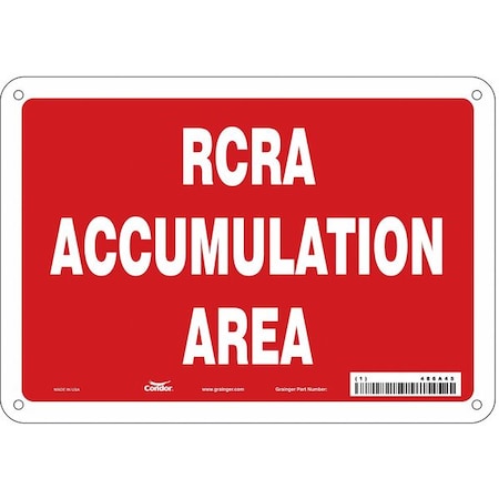 Condor Chemical Sign, 7 in H, 10 in W, Vertical Rectangle, English, 486A45 486A45