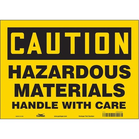 Condor Safety Sign, 10 in Height, 14 in Width, Vinyl, Horizontal Rectangle, English, 486A68 486A68