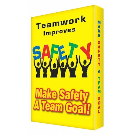 Condor TEAMWORK IMPROVES SAFETY MAKE SAFETY A TEAM GOAL!, 18 in W x 24 in H, Rectangle, Aluminum, 487D71 487D71