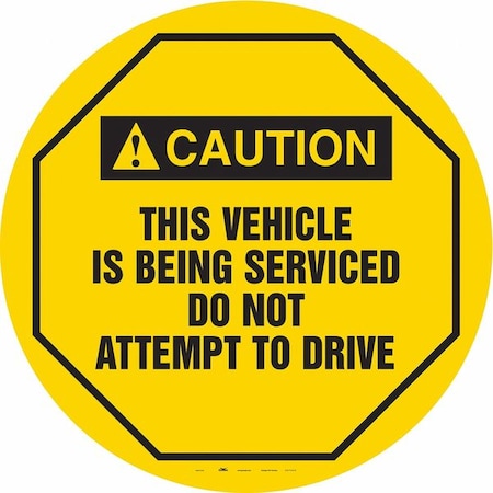 Condor Traffic Sign, 24 in H, 24 in W, Vinyl, Circle, English, 487D52 487D52
