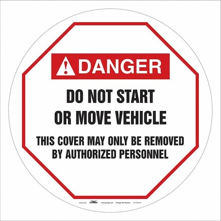 Condor Traffic Sign, 24 in H, 24 in W, Vinyl, Circle, English, 487D53 487D53