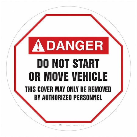 Condor Traffic Sign, 20 in H, 20 in W, Vinyl, Circle, English, 487D58 487D58