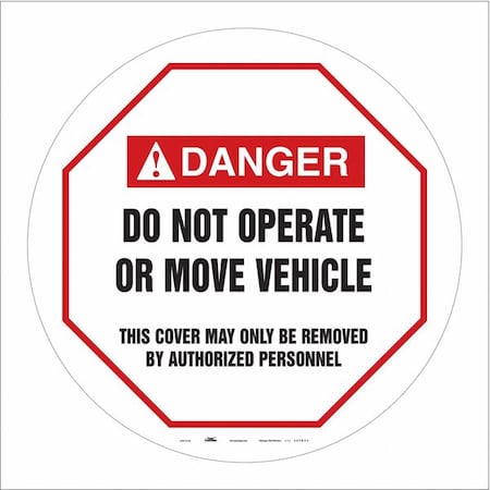 Condor Traffic Sign, 16 in H, 16 in W, Vinyl, Circle, English, 487D64 487D64