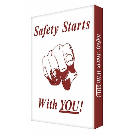 Condor SAFETY STARTS WITH YOU!, 18 in W x 24 in H, Rectangle, Aluminum, 487D69 487D69