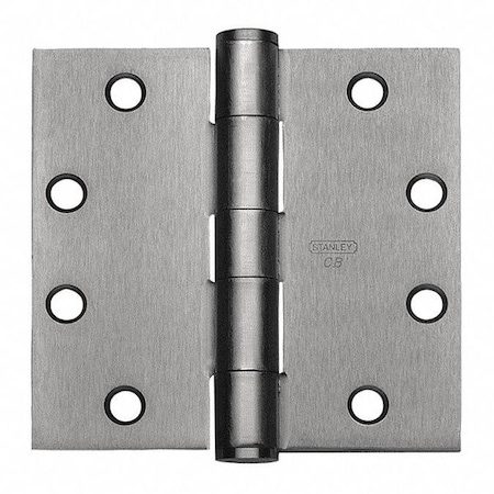 Stanley Full Mortise Hvy Wt CB Hinge, 4.5 x 4, Satin Stainless CB199NRP 4 5X4 DOOR HINGE   32D  STS