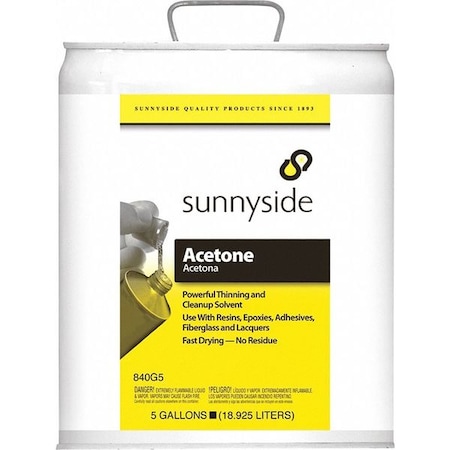 【専用】ソルト様㉒ Sunnyside Acetone, Solvent, Liquid, 5 gal, Pail 840G5 | Zoro