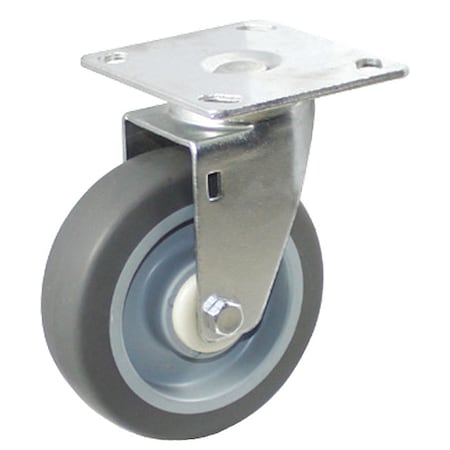 Zoro Select Plate Caster, 240 lb. Load Rating, Swivel P13S-RP050D-14