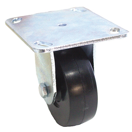 Zoro Select NSF-Listed Plate Caster, 325 lb. Load Rating, Rigid P12R-R060B-P3
