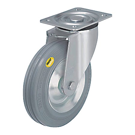 Zoro Select Plate Caster, 770 lb. Load Rating, Swivel L-RD 200K-VLI