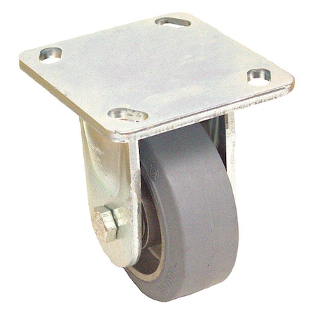 Zoro Select Plate Caster, 550 lb. Load Rating, Rigid BKS-ALEV 125K-14-SG
