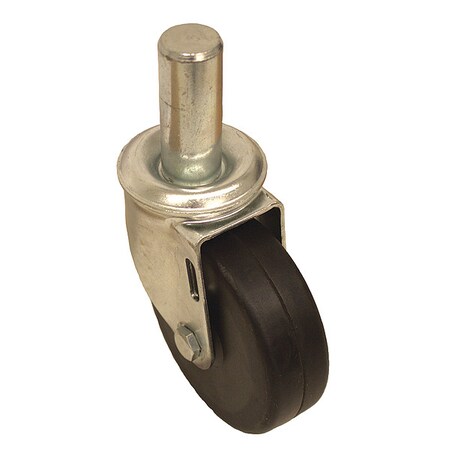 Pegasus Stem Caster, 150 lb. Load, Black Wheel P12S-R040G-SR1