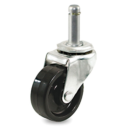 Zoro Select Stem Caster, 130 lb. Load, Black Wheel P5S-PB040G-SG1