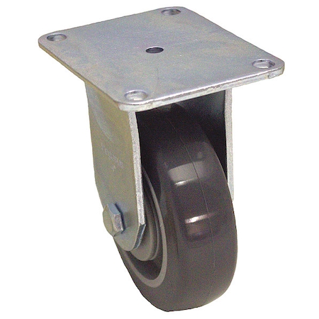 Zoro Select Plate Caster, Rigid, Polyurethane, 7 1/4"H P12R-UP060D-P2