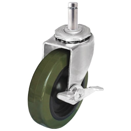 Zoro Select Stem Caster, 130 lb. Load, Gray Wheel P5S-UP040G-SG5-SB