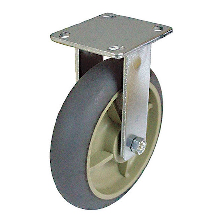 Zoro Select Plate Caster, 500 lb. Load Rating, Rigid P21R-RCP060R-14-H7