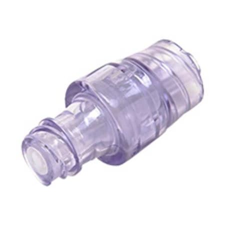 Medsource PRN Connector, Polycarbonate, 1 in L, 1/2 in W, Clear, Purple MS-83379