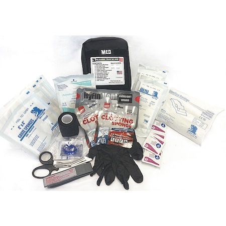 Medsource Bleeding Control Kit, Nylon Case, 12 Components, 1 People Served MS-ELITE-FA-GSTK