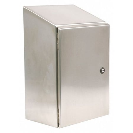Wiegmann 1/4 Turn Latch Electrical Enclosures, 36 in H, 8 in D, 30 in W, 12, 13, 3R, 4, 4X N412363008CSSST