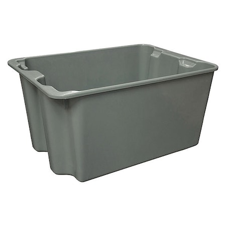 Toteline Stack & Nest Storage Container, 23.9 gal, 27-1/2 in L x 20 in W x 14-1/8 in H, Gray 7807085172