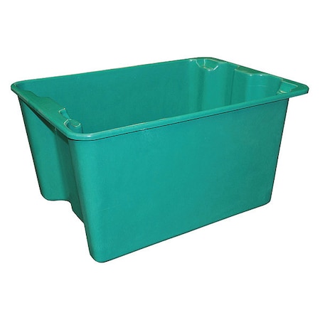 Toteline Stack & Nest Storage Container, 23.9 gal, 27-1/2 in L x 20 in W x 14-1/8 in H, Green 7807085170