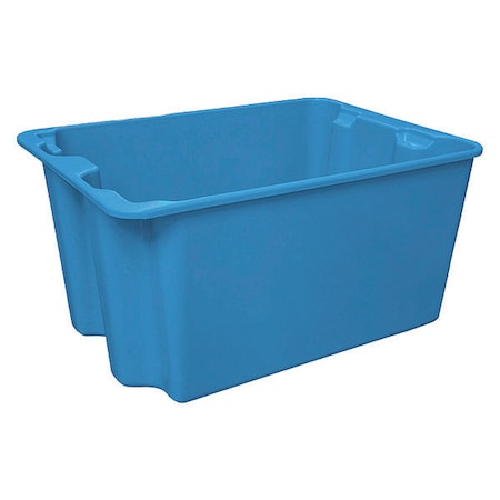 Toteline Stack & Nest Storage Container, 23.9 gal, 27-1/2 in L x 20 in W x 14-1/8 in H, Blue 7807085268